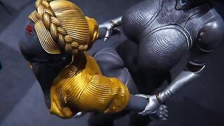 Ballerinas from Atomic Heart get futanari and fuck in a heated scene