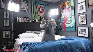 Dharma Jones will suck your cock and swallow all the cum in Your Lucky Night POV