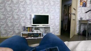 The stepson made a creampie for his steaming stepmom