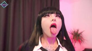 Karneli Bandi fucked Yumeko Jabami’s holes and covered her with cum