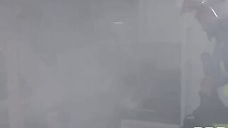 Firefighters fucked busty tattooed slut Monika Fox in an orgy