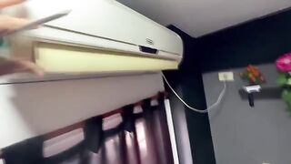 A woman has no money to pay the repairman, so she fucks him hard