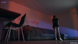 A girl became a sex-android and fucked with a strong cock