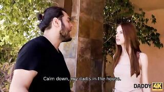 The girl is tired of her egocentric BF, seduces his dad instead
