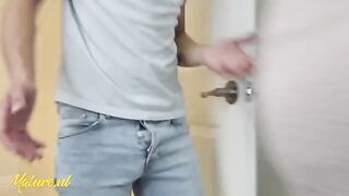 A stepson spied on his steaming-hot stepmom, who let him get close