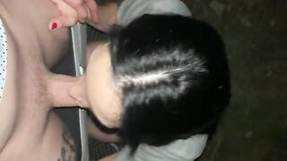 Babe has sex with strangers in public places to make money