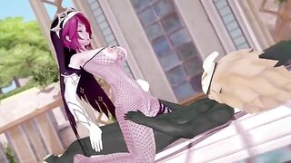 Rosaria gets her huge chest filled with Hillachurl's cum