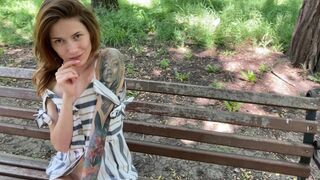 I took off my panties in the park and played with my pussy publicly