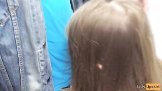 Petite babe gets fucked in the shop changing room