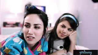 Retro sleepover with two hot college girls, Gina Valentina and Gianna Dior