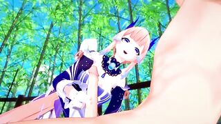 Kokomi from Genshin Impact gets her pussy full of cock in a 3D hentai scene