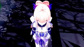 Kokomi from Genshin Impact gets her pussy full of cock in a 3D hentai scene