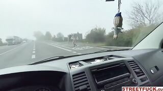 Flagging cars for public sex with stunning Sky Pierce