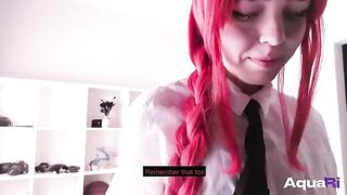 The cute schoolgirl Makima kindly fucked with Denji in a steamy session