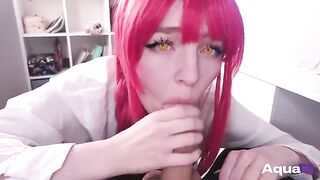 The cute schoolgirl Makima kindly fucked with Denji in a steamy session