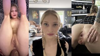 Hot teen takes it hard and deep in her tight ass hole in this steamy compilation