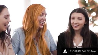 Lauren Phillips helps virgin lesbians in a steamy threesome scene