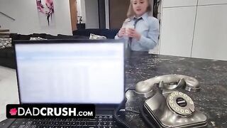 Eva Nyx gets her juicy pussy filled with cum by stepdad