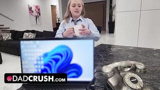 Eva Nyx gets her juicy pussy filled with cum by stepdad