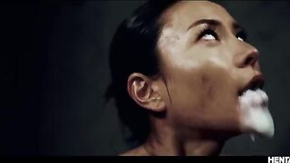 Asian busty babes get creampied by horny aliens in a hot scene