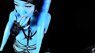 A Twi'lek gets tied up and pleases an alien master in this Star Wars parody