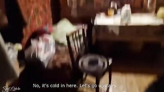 A guy picked up a prostitute and fucked her in an abandoned house