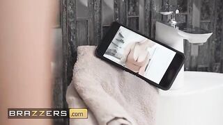 Isabelle Deltore has a shower all to herself, but she’s not alone for long
