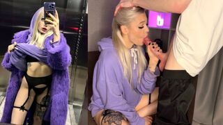 A guy fucked a girl he met in the elevator, she’s overwhelmed with cum