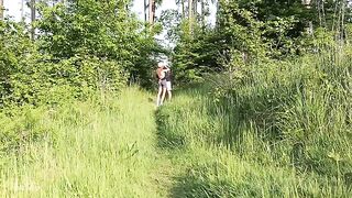 Babe gets fucked hard in the forest by a stallion
