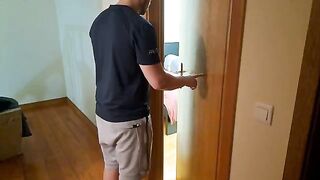 The stepson roughly fucked his step mom with big boobs