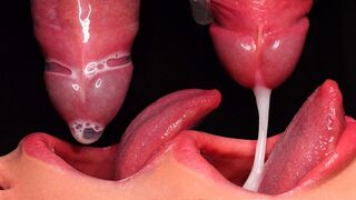 The best blowjob with a condom milking scene you’ve ever seen!