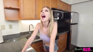 Anya Olsen tells Stepbro to shut up and suck her cock