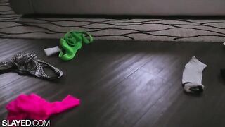 The appetizing girls Vanna and Alexis have fun with each other using toys