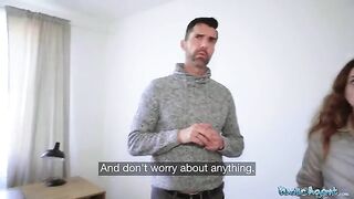Public Agent: Tight Spanish babe gets fucked behind her husband’s back for cash