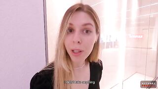 A shoplifter was caught and fucked in the mall toilet, a risky spot