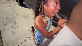 Married woman fucks with a stranger in the parking lot