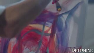 Art teacher Silvia Saige seduces her student with passionate skill in this steamy episode from Delphine Films, a production by Model Media US known for its authentic narrative and high-quality visuals that leave little to the imagination. This particular 