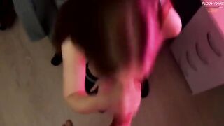 A cute girl seduces her roommate by showing her sexy legs and mini-skirt