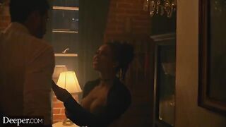 Burlesque dancer Kira gets creampied at an afterparty in a passionate scene