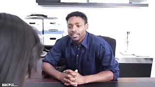Hairy Asian pussy of Lulu Chu gets creampied by a BBC