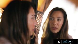 Eva Lovia has sex with her wife in a rented cabin