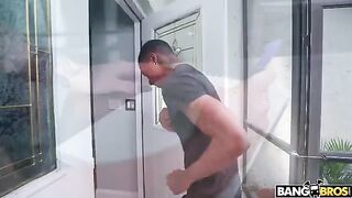 Damion knocked on the wrong door, but still got his sex fantasy