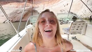A couple has sex on a boat in the middle of the sea with Molly Pills