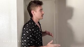Two young guys fucked two pretty babes on the bed