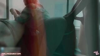 A red-haired realtor got fucked hard and received a creampie finish