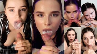 A lot of sperm and juicy blowjobs in this awesome cumpilation video
