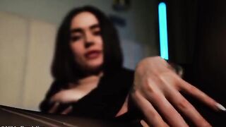 A cute and sexy girl got her pussy smeared with oil and cream