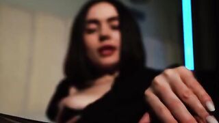 A cute and sexy girl got her pussy smeared with oil and cream
