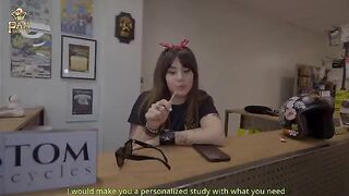The girl figured out what the guy wanted from her and got down to business