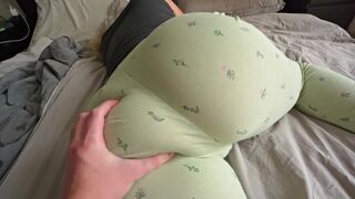 A girl with a thick ass gets sensual sex when her panties are on the side